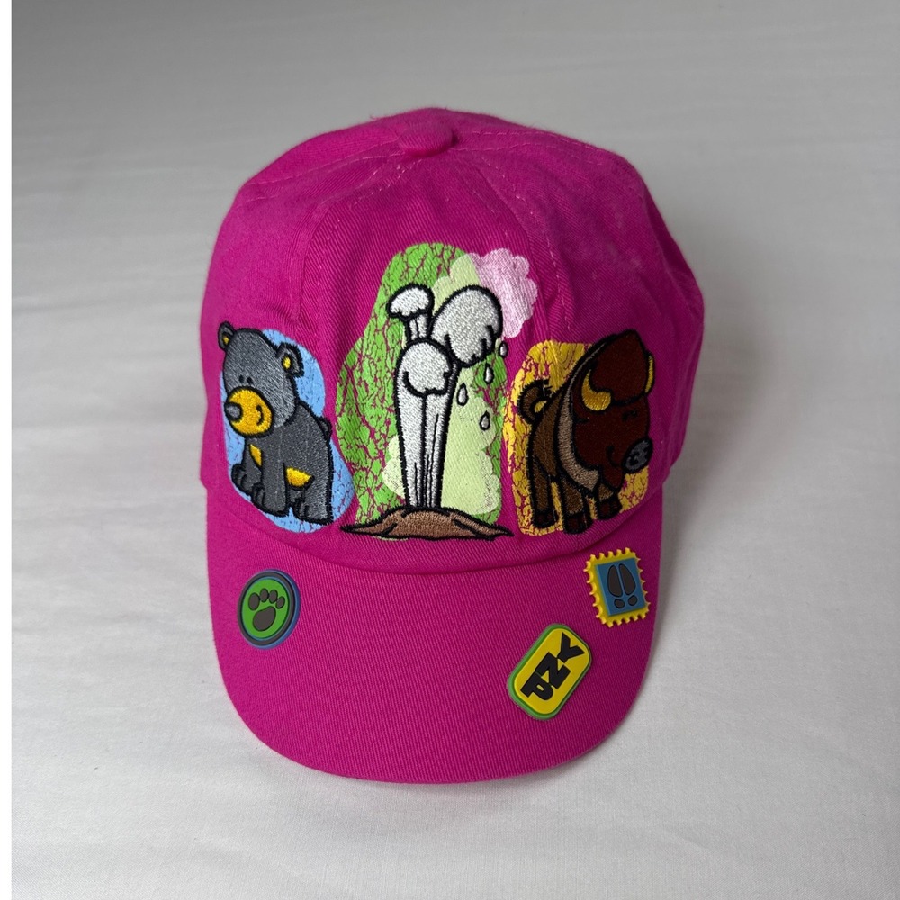 Julie + Joe Yellowstone National Park Hot‎ Pink Embroidered Souvenir Hat Cap